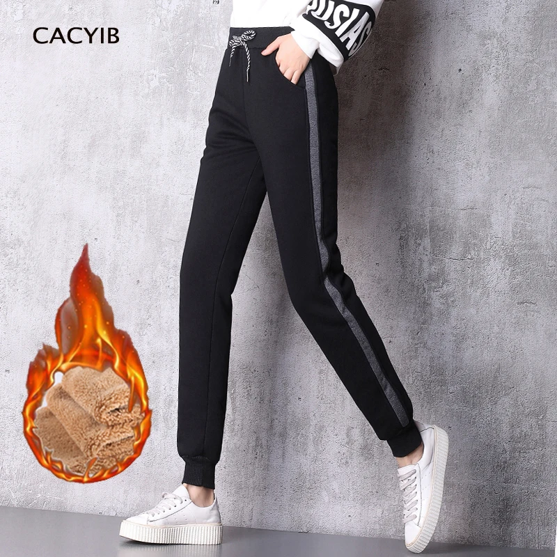 

Add Fleece Sports Trousers for Women in Autumn and Winter New Style Large Size Casual Outside Wear Lamb Cashmere Children with