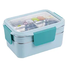 Lunch Box for Kid Stainless Steel Double Layer Food Container Portable for Kids Kids Picnic School Bento Box Bento for Lunch Lunch Box for Kid Stainless Steel Double Layer Food Container Portable for Kids Kids Picnic School Bento Box Bento for Lunch