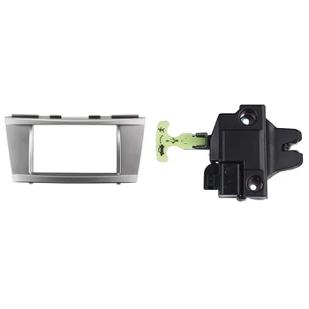 

1 Pcs Car Dvd Panel o Mount Frame Dash Kit & 1 Pcs Keyless Entry Trunk Door Lock Actuator Integrated with Latch
