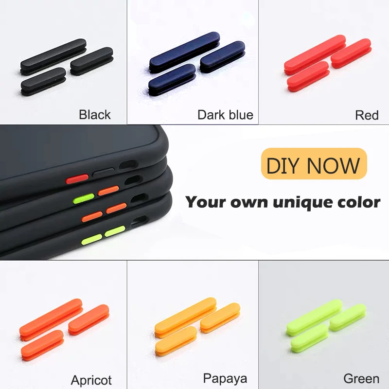 

FOR iPhone Individual buttons contrast frosted case for DIY universal botton