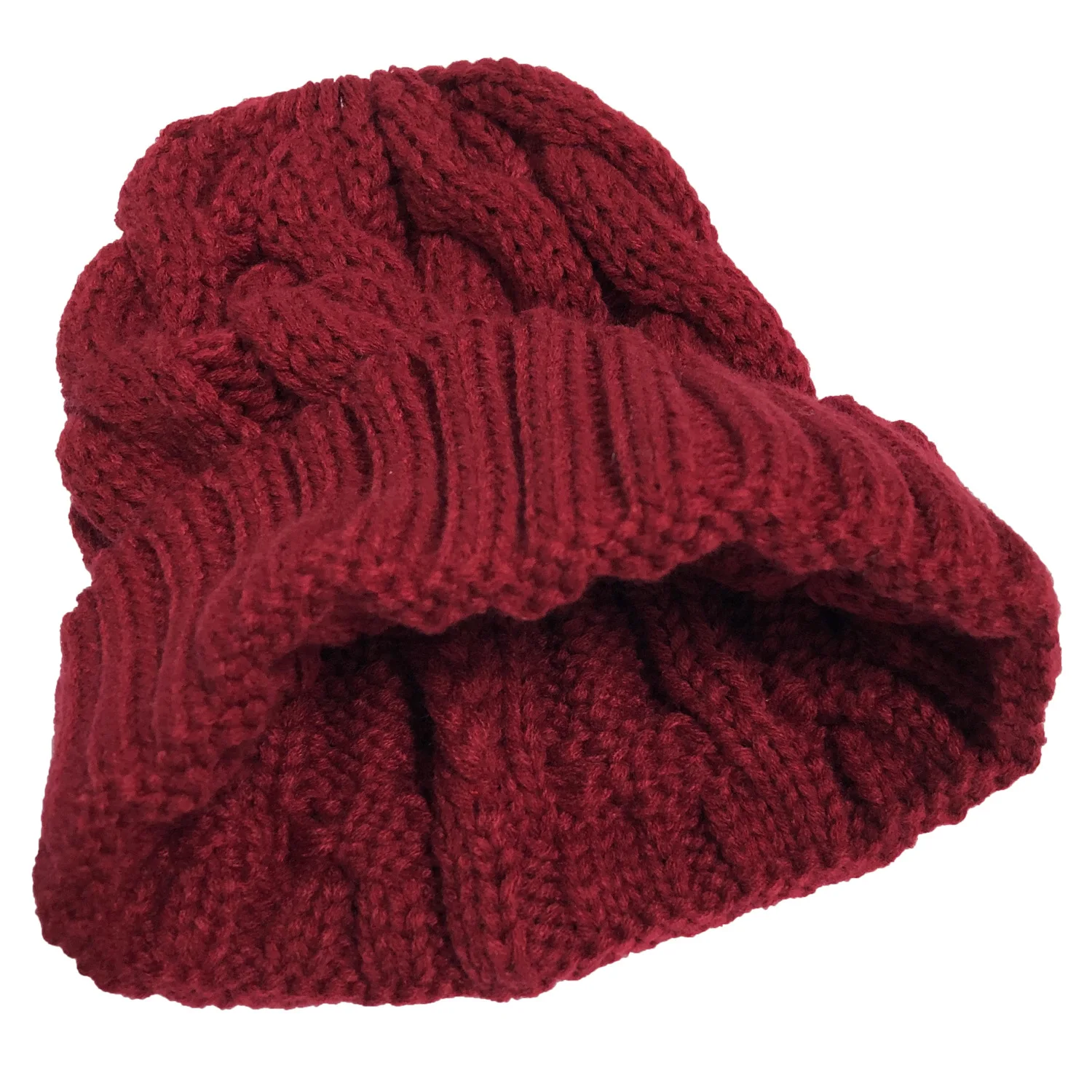 2019 Новая мода горячая Распродажа Женская шапка осень зима толстый теплый твист керлинг вязанный конский хвост шерстяной свитер шапка для