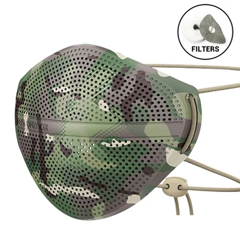 

Camouflage Motorcycle Face Mask Mouth Caps Dust Activated Carbon Filter Balaclava Face Shield Protection Mask Reusable Washable