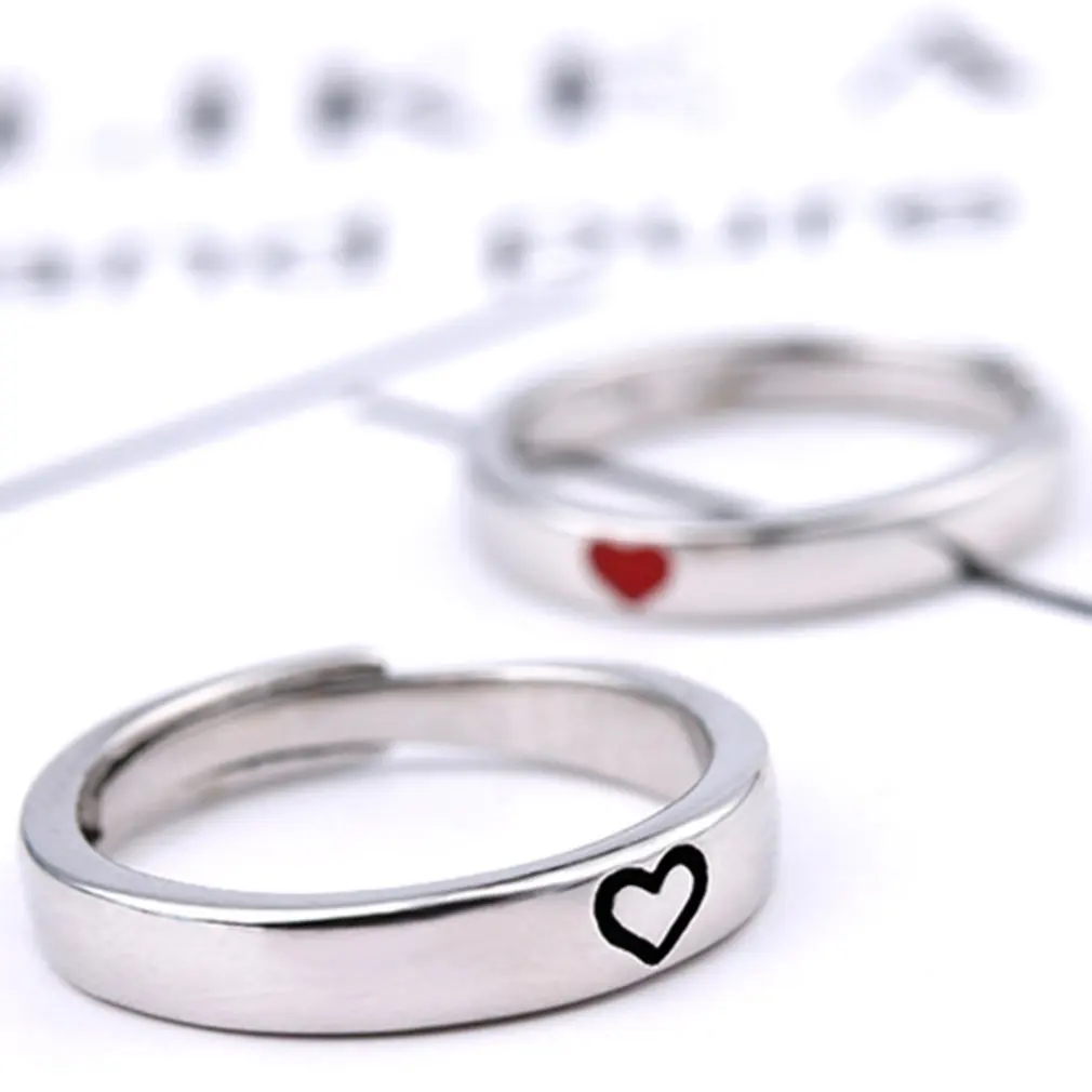 Простое кольцо из эпоксидной смолы в форме сердца, японское и корейское кольцо в форме сердца, креативный подарок на день Святого Валентина