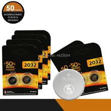 50 قطعة ل DURACELL 3 فولت CR2032 CR 2032 بطاريات ليثيوم ساعة Pilas زر عملات Celula ل ساعة لوحة أم للكمبيوتر حاسبة(China)