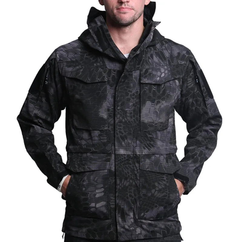 2020 new waterproof camouflage outdoor stormsuit Tactical windbreaker multifunctional tactical Hooded Jacket | Спорт и развлечения