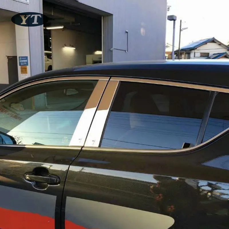 

Auto middle window trims pillar trim for toyota C-HR 2017,ABS chrome，4pcs