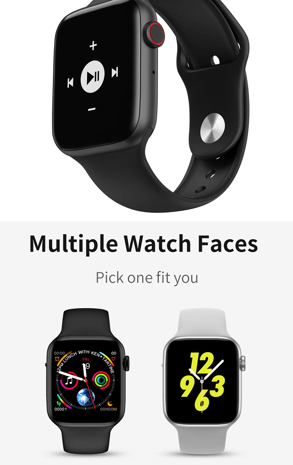 Умные часы для мужчин, пульсометр iwo 9, Часы SmartWatch iwo 8/iwo 10, умные часы для женщин/мужчин для Apple IOS, умная электроника