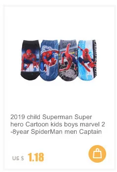 Коллекция года, 1 пара коротких носков с супергероями для детей и подростков детские носки с изображением Капитана Америка для мальчиков, лодка для взрослых, носки с изображением Человека-паука