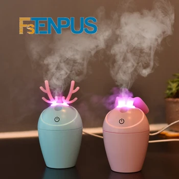 

FSTENPUS Ultrasonic Cartoon Rabbit Shape Humidifier Air Humidifier Aroma Essential Oil Diffuser Aromatherapy for Office SPA