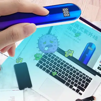 

2020 NEW LED UV Germicidal Portable ultraviolet disinfection lamp UVC + UVA dual-chip handheld sterilizer Stick Kill Mite light