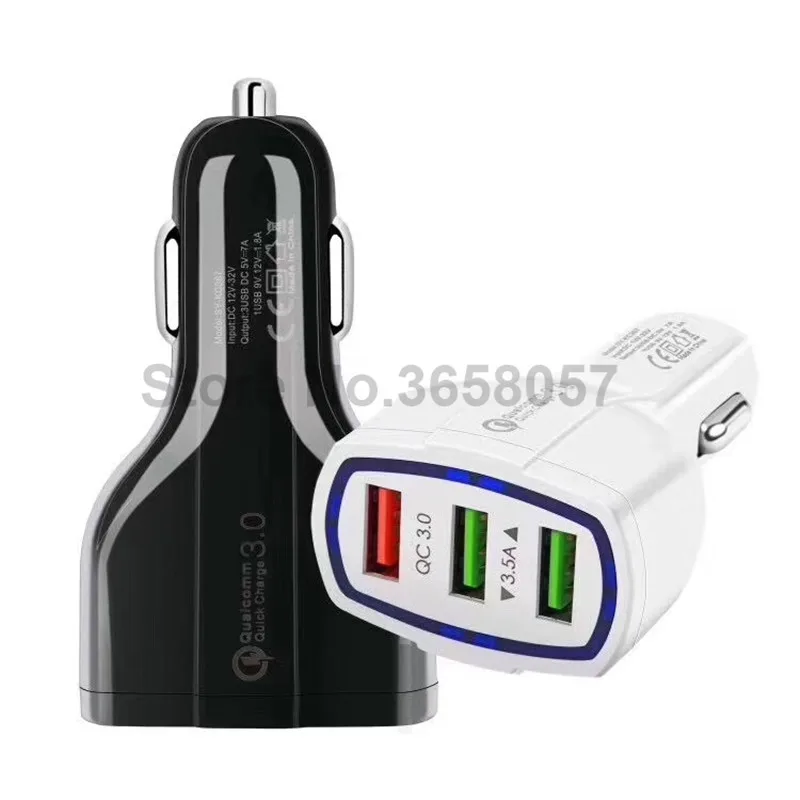 QC3.0 Car Charger Quick 3.0 Fast 3 Port USB Adapter Universal Charging for cellphone | Мобильные телефоны и аксессуары