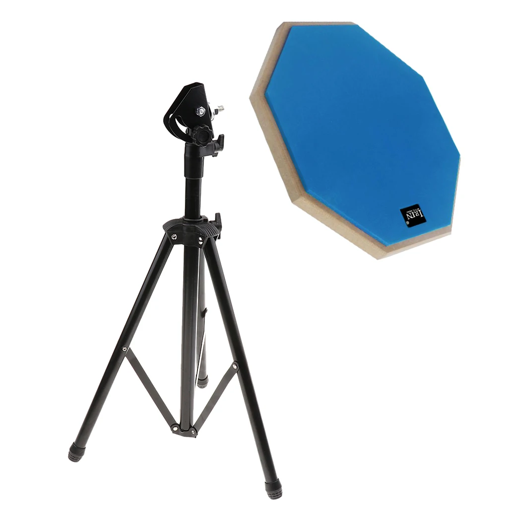 

12inch Rubber Drum Practice Pad + Bracket Support Rack for Drum Training