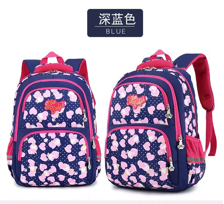 

Schoolbag for Elementary School Students Men And Women Children Backpack 1-4 Grade Burden Relieving 7-11-Year-Old Cute Cartoon B