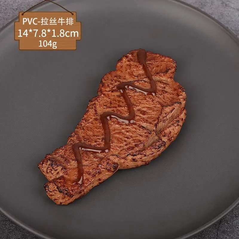 Домашний декор, миниатюрные цветные ПВХ искусственные декоративные продукты, стейк из говядины, лосось, свинина, колбаса, модель мяса - Цвет: Прозрачный