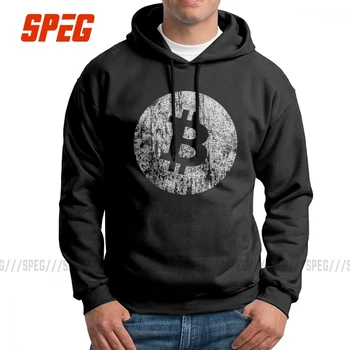 

Men Hooded Sweatshirts Vintage Bitcoin Logo Cryptocurrency Purified Cotton Printing Creative Hoodies Hoodie Shirt