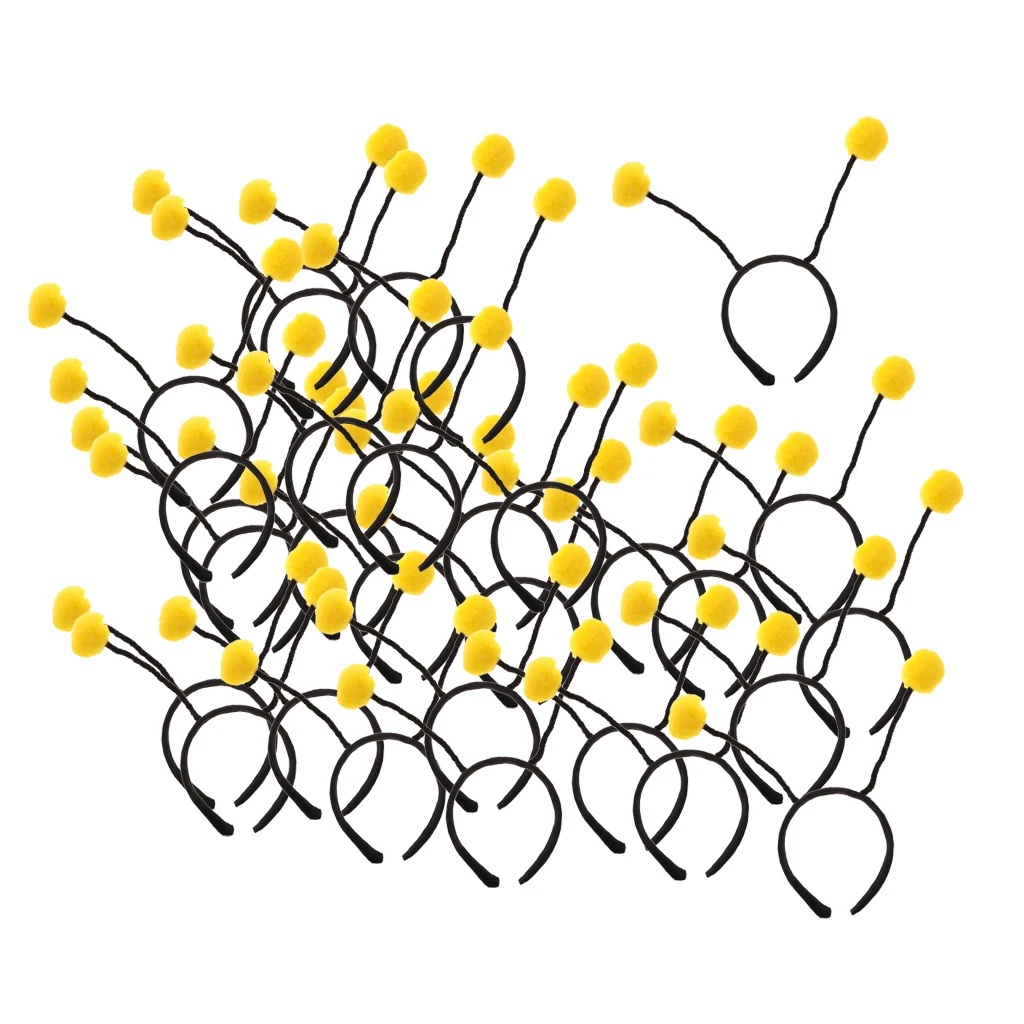 30 Pieces Bee Headbands Cute Bulk Tentacle Hair Band Party Hair Hoop