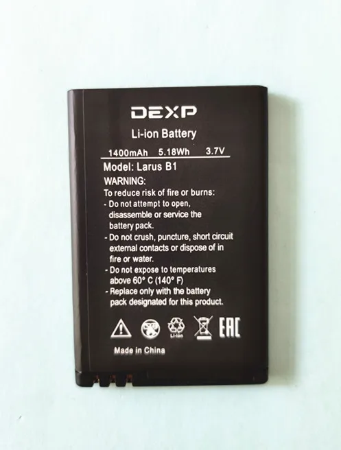 Аккумулятор Larus B1 для DEXP мобильный телефон 100% новый 1400 мАч высокое