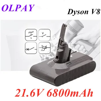 

New 6800mAh 21.6V Battery For Dyson V8 Battery for Dyson V8 Absolute /Fluffy/Animal/ Li-ion Vacuum Cleaner rechargeable Battery