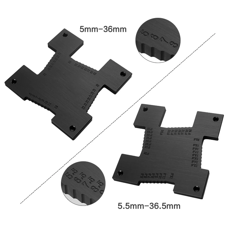 2 шт. прецизионный Калибр глубины 5-36,5 мм высотомер для деревообрабатывающего маршрутизатора Таблица пила измерительные инструменты линейка