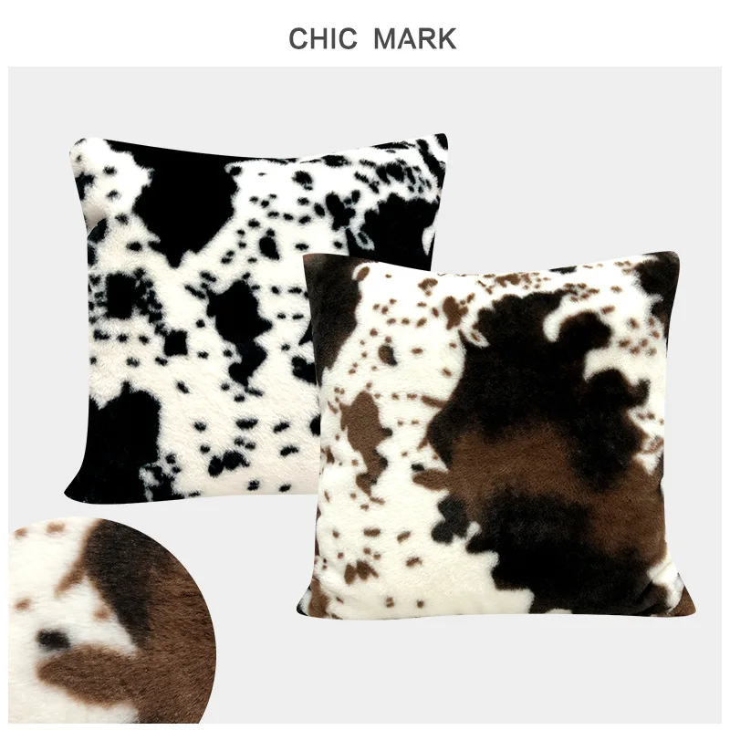 

Cows Animal Skin Texture Printing Decorative Cushion Cover Black White Pillow Cases for Home Sofa Car office Throw Pillowcase
