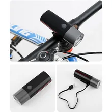 Велосипедный светильник с боковыми светильник Предупреждение USB Перезаряжаемые светодиодный головной светильник Водонепроницаемый Точечный светильник большой Ёмкость открытый светильник