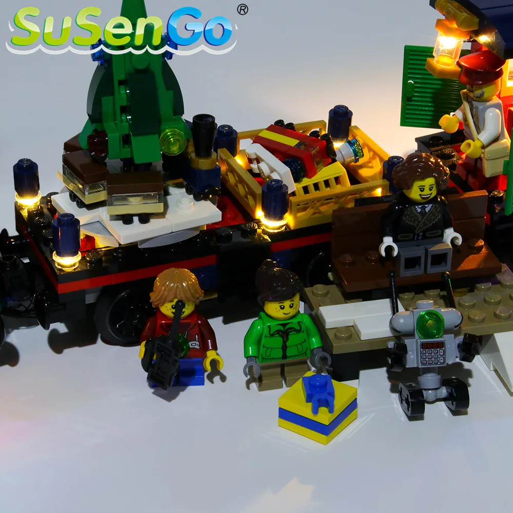 SuSenGo светодиодный светильник Набор для Creator 10254 зимний праздник поезд блоки светильник ing набор совместим с 36001(модель не входит в комплект