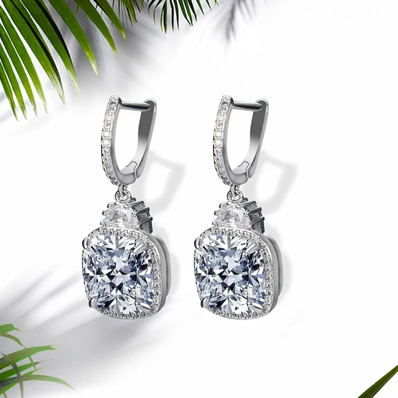 

NJ Stunning Crystal Clip Earring For Woman Ladies Hanging Dangle Earrings Designed For Women Wedding Earring