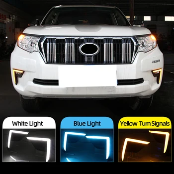 

CSCSNL 2Pcs For Toyota Land Cruiser Prado FJ150 2018 2019 Flowing Turn Signal Function Car DRL LED Daytime Running Light