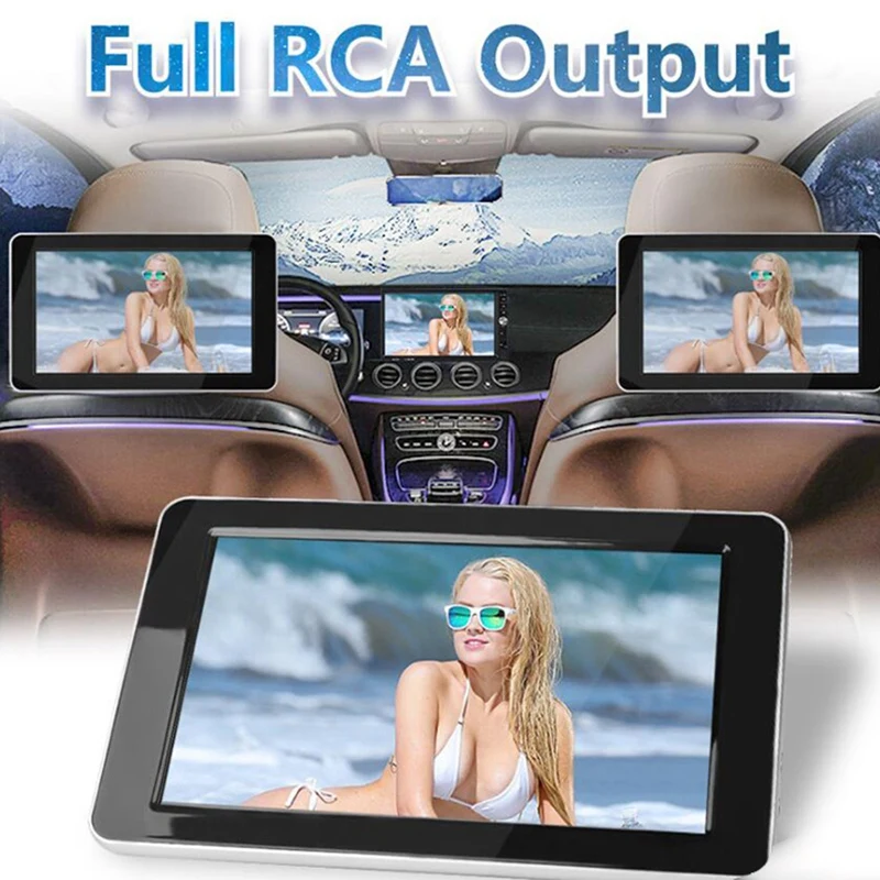 

10.1 Inch Car Universal Headrest Display Hd Plug-In Multimedia Mp5 Player Avi / Fm / Usb Bluetooth Player