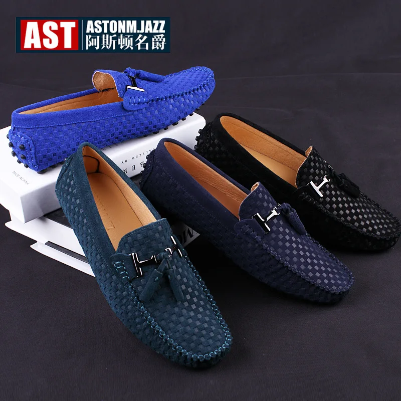 

2019 New Style Moccosins Men's Genuine Leather Men England Leather Shoes Breathable Summer MEN'S SHOES Casual Shoes Men's Slip-o