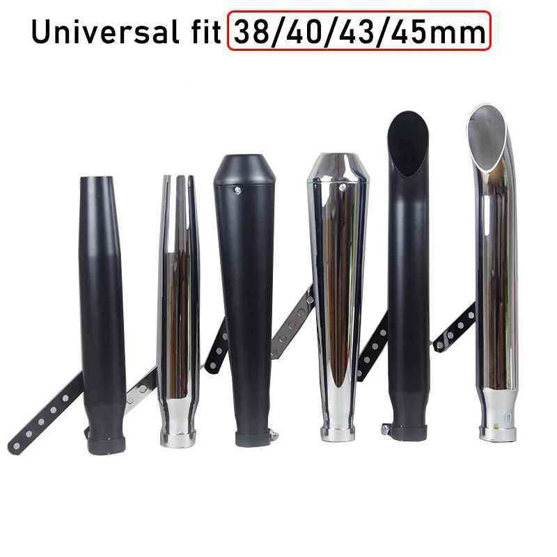 รถจักรยานยนต์รถมอเตอร์ไซด์ท่อไอเสียโบราณVintageแฟชั่นท่อไอเสียสำหรับM800 1200 CUSTOM XL883 1