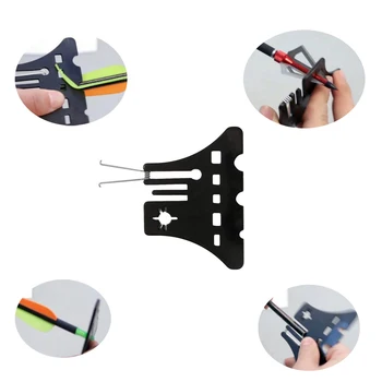 

Black Archery Hunting Multifunctional Arrows Tool Fletch Arrow Glue Remover Kit