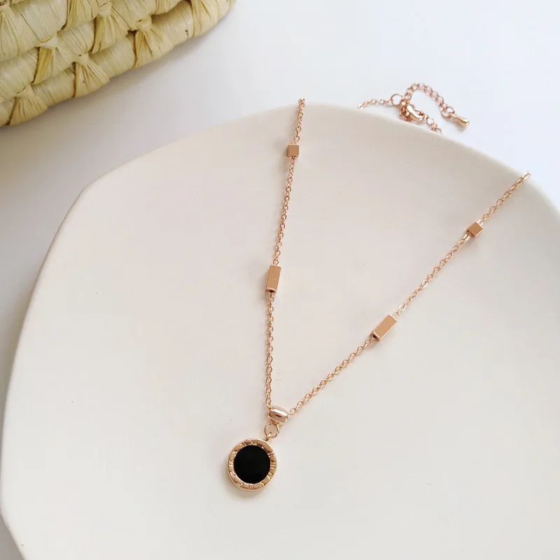 Fashion Jewelry Pendant Necklace Women Thin Chain Round Charm Female Party Gifts | Украшения и аксессуары
