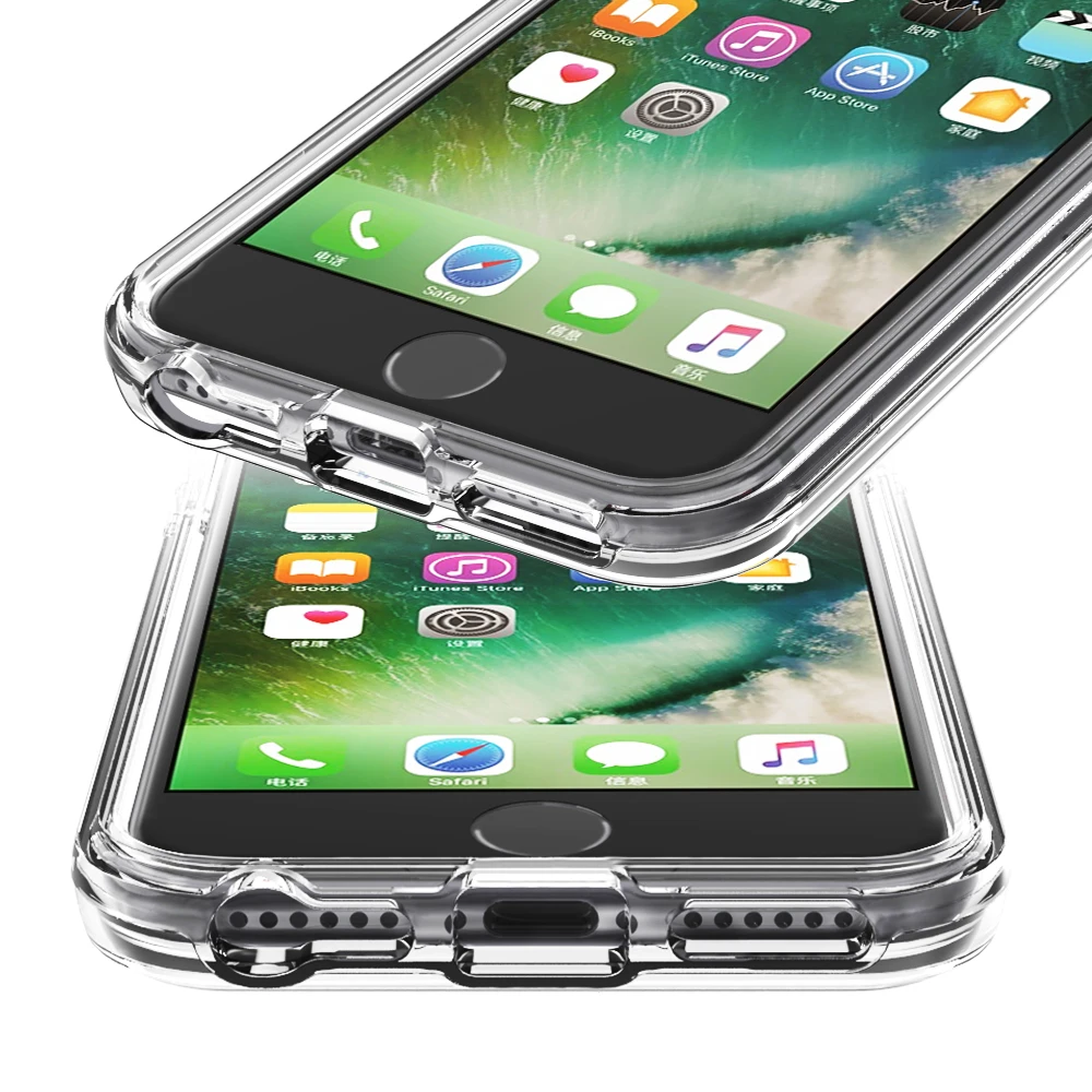 Transparent Case For iPhone 7 8 Protection PC Bumper For iPhone 7 Plus TPU Case Funda 3