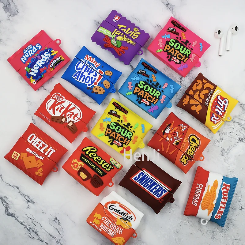 체다 치즈 금붕어 쿠키 3D 케이스, 에어팟 1 2 프로 충전 박스, 소프트 실리콘 무선 블루투스 이어폰 보호 커버 