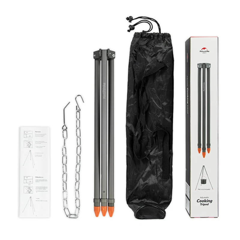 

Outdoor Camping Cooking Tripod Retractable for Camping Picnic with Storage Bag