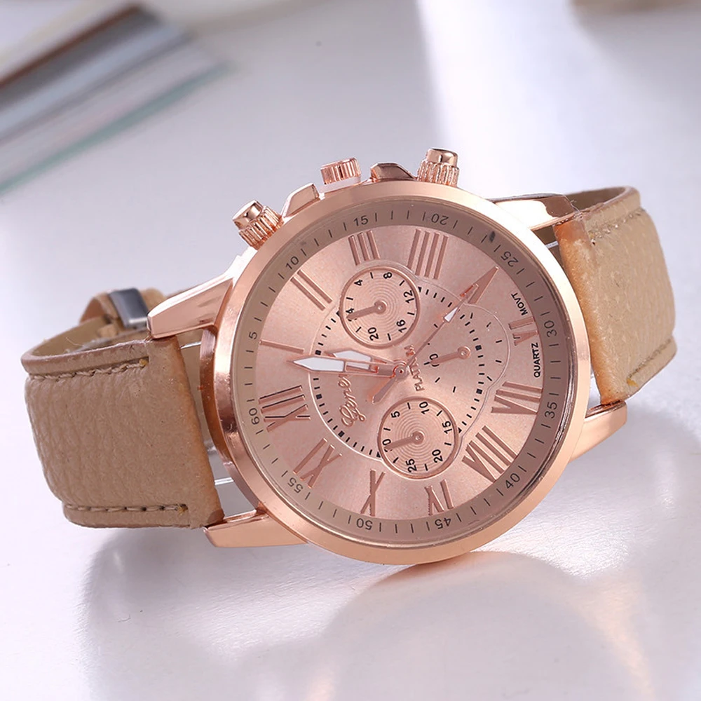 Luxury Brand Leather Quartz Watch Women Men Ladies Fashion Wrist Watch Wristwatches Clock relogio feminino dropshipping