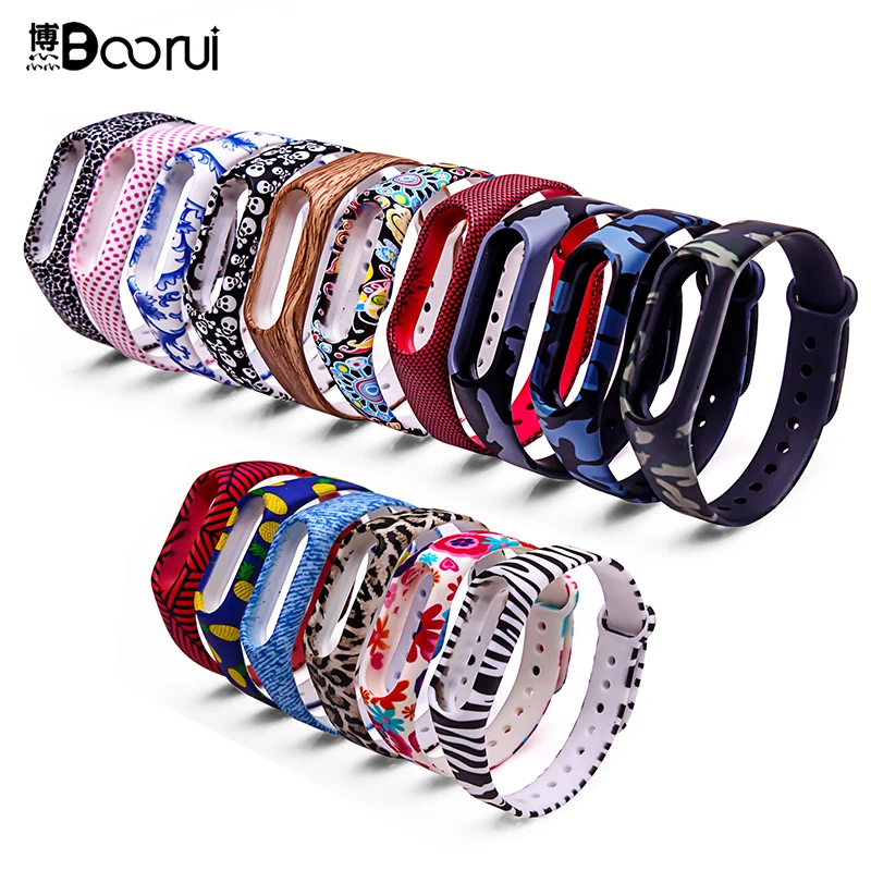 BOORUI модный miband 2 ремешок correa pulseira силиконовый mi2 на запястье Замена для xiaomi смарт