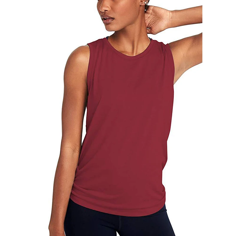 Женская гимнастическая майка без рукавов для йоги сетчатая одежда для фитнеса спортивная женская футболка для тренировок Спортивная одежда для бега рубашки для йоги - Цвет: Red1