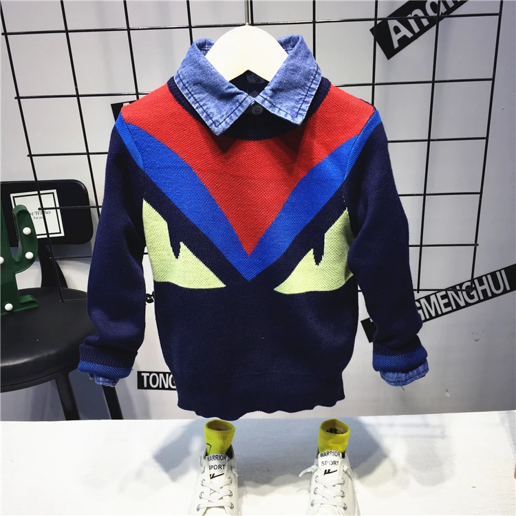 Childrenswear Autumn New Products Korean-style BOY'S Knitted Sweater Ah12105 C31001 C12259