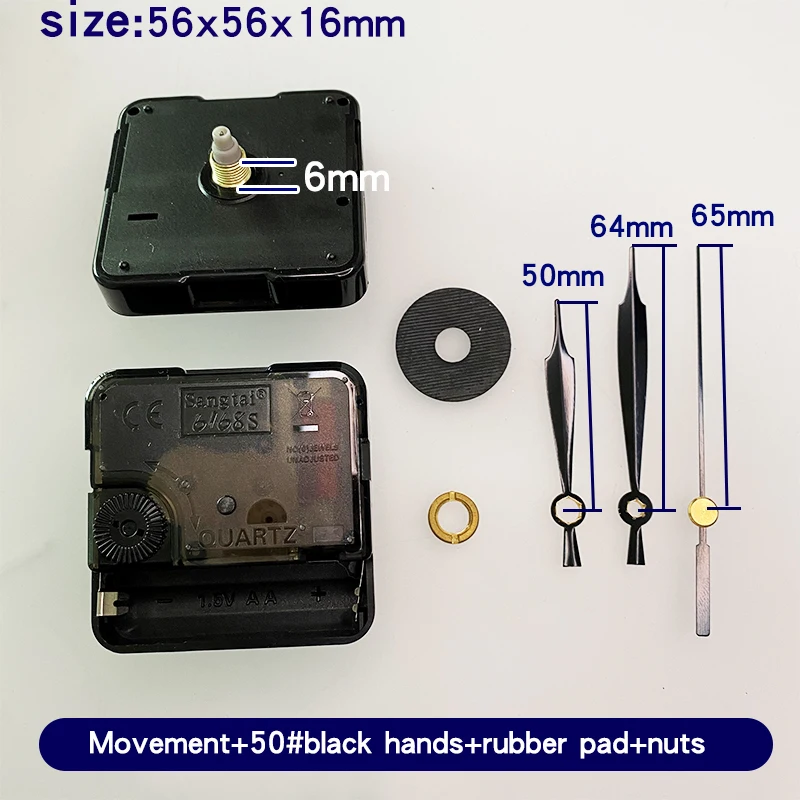 6168 Quartz Clock repair Movement +Hands For DIY Silent Large Wall  Mechanism Parts 