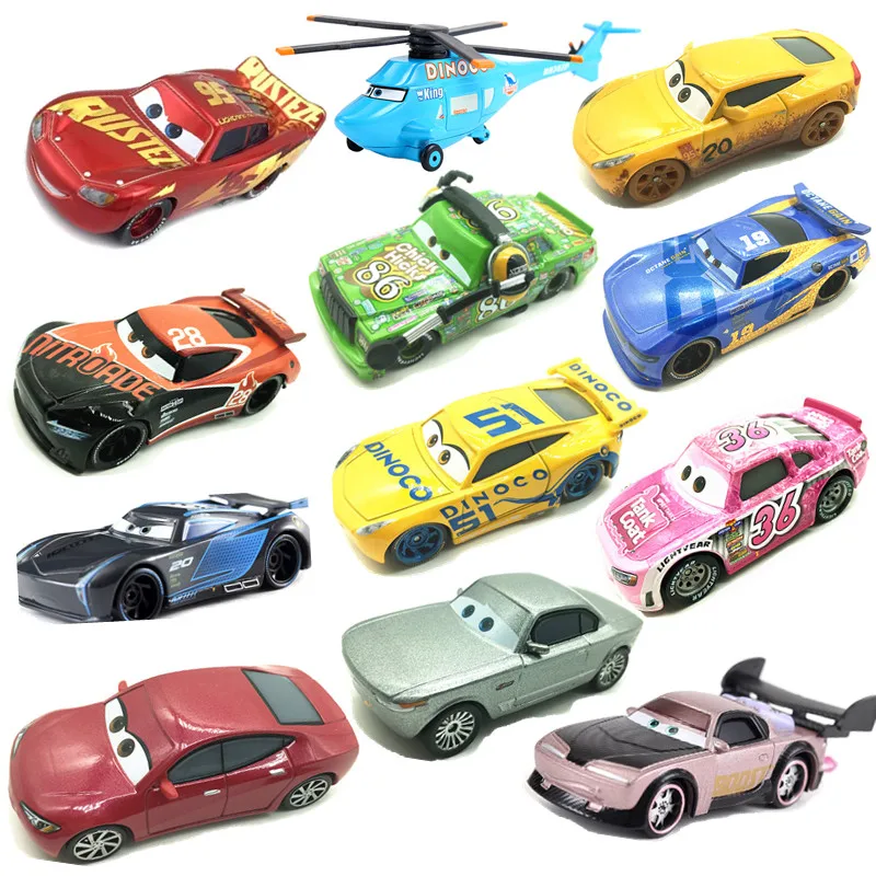New Disney Pixar Racing 3 Lightning McQueen Family Jackson Storm Ramirez 1:55 Die Cast Metal Alloy Children Year Gift |