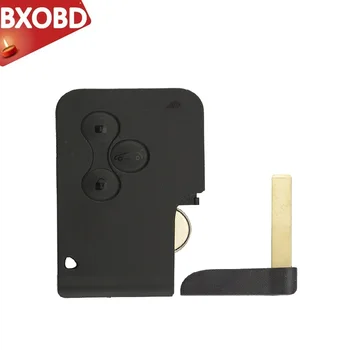 

3 Button Remote Control Smart Card Car Key With Emergency Uncut Blank Blade 434Mhz ID46 Chip Remote Key