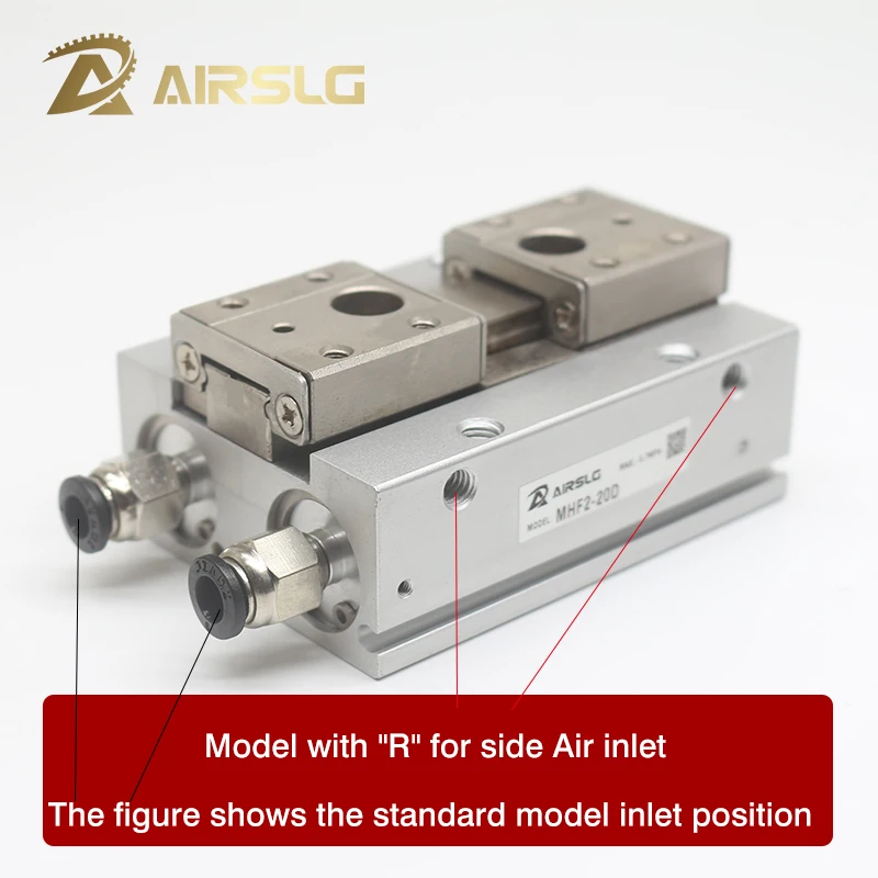 Двойной пневматический цилиндр низкопрофильный Воздушный