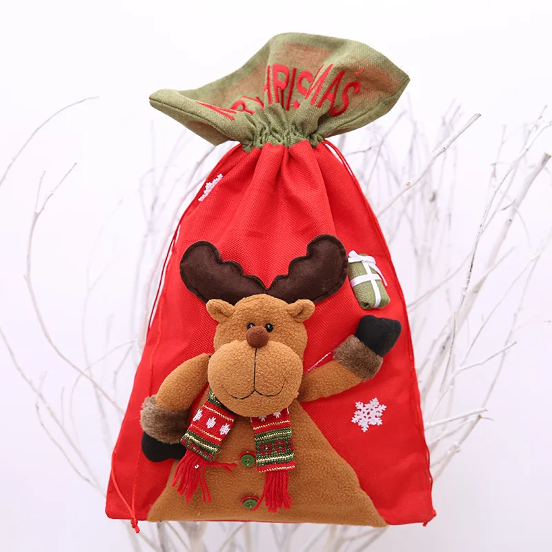 Счастливый год год счастливый Рождественский подарок пакет для конфет счастливый Рождественский мешок рождественские чулки рождественские украшения - Цвет: C