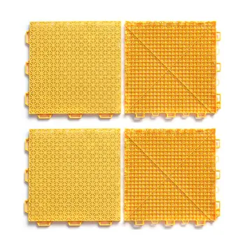 

4 Pcs Hollow Anti-slip Floor Mat Pad 30x30cm Splicing for Home Bathroom Kitchen HG99