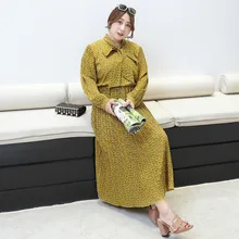 Зима стиль жира мм большой размер платье плюс-размер d игривый пасторальный Стиль шифон платье 6554