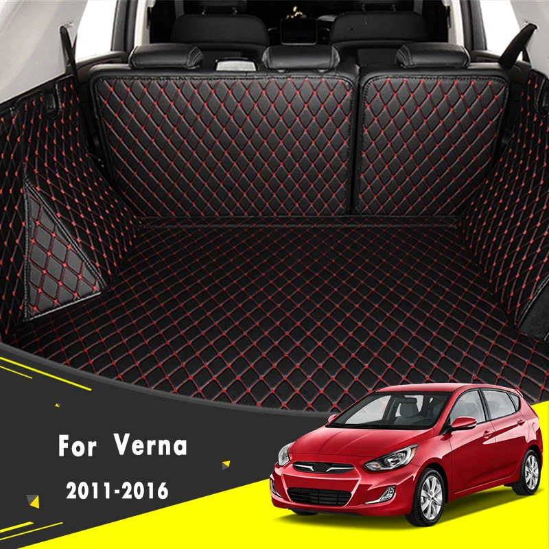 Для Hyundai Verna seden 2011 2012 2013 2014 2015 2016 автомобильные коврики для багажника интерьеры