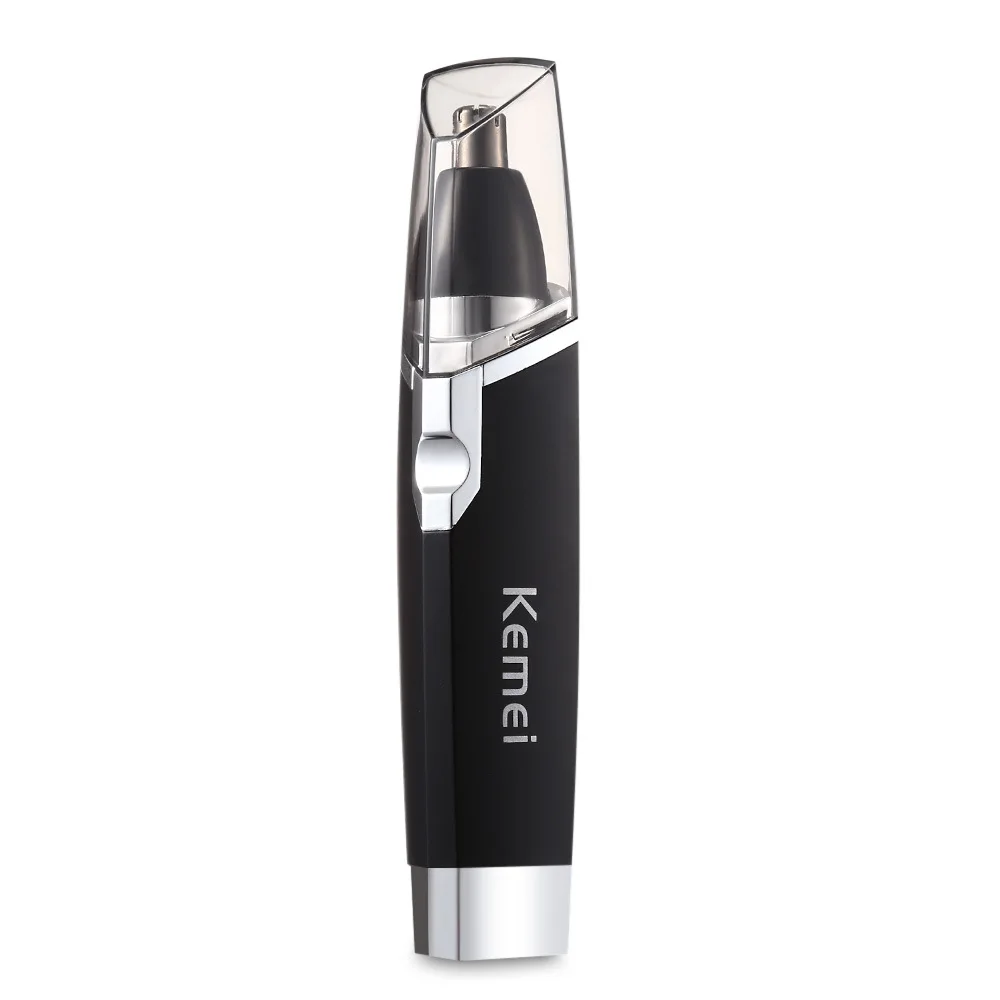 Электрический триммер для ушей и носа для мужчин, бритва, ножницы для носа, электрическая Обрезка волос на лице, профессиональная машинка для макияжа, перезаряжаемое удаление - Цвет: Black