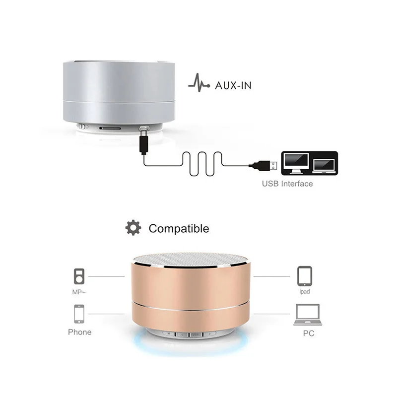Мини беспроводной Bluetooth динамик изысканный супер бас портативный для автомобиля